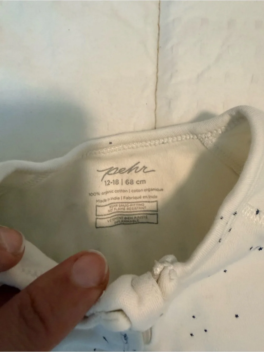 Pehr cream zip